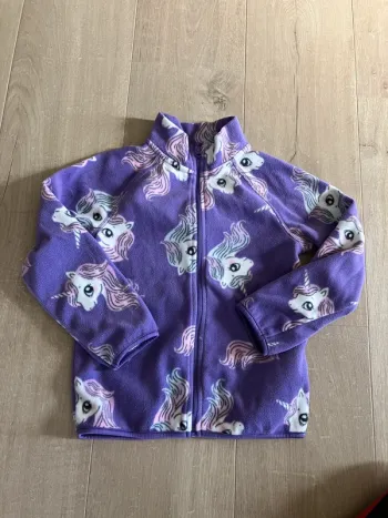 Pull gilet polaire motif licorne H&M 4/6 ans 110/116 cm