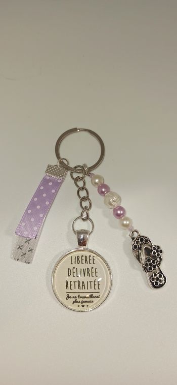 Porte clé humour retraitée