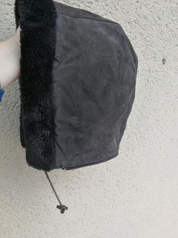 Capuche marron fausse fourrure