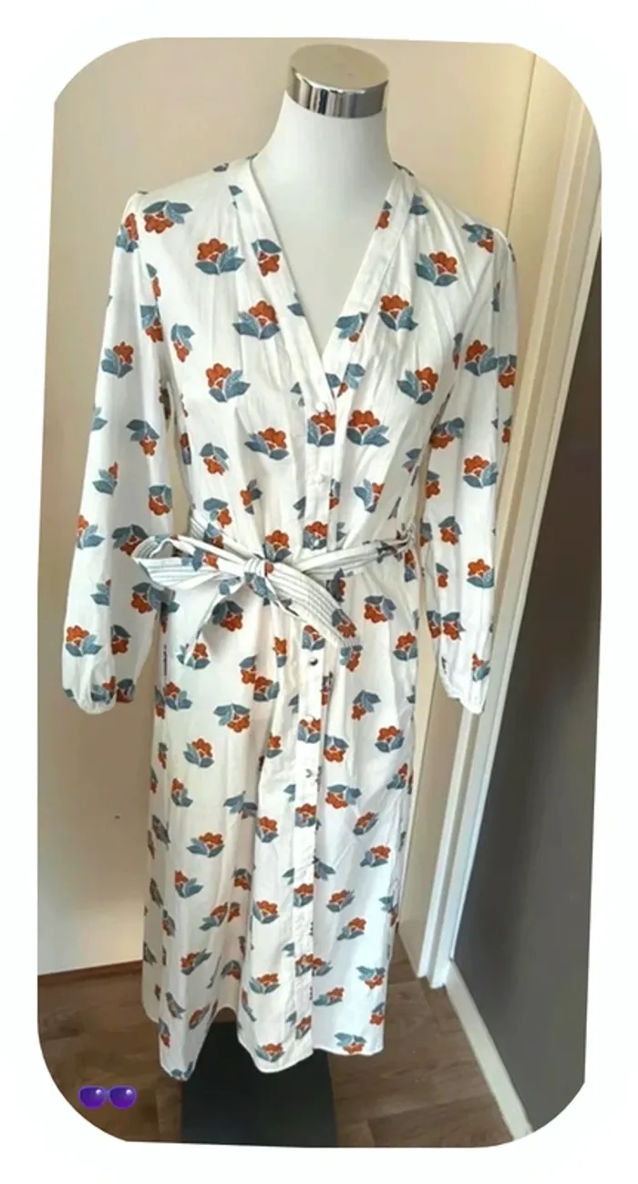 Zara robe blonde/femme, taille M/38 manches longues