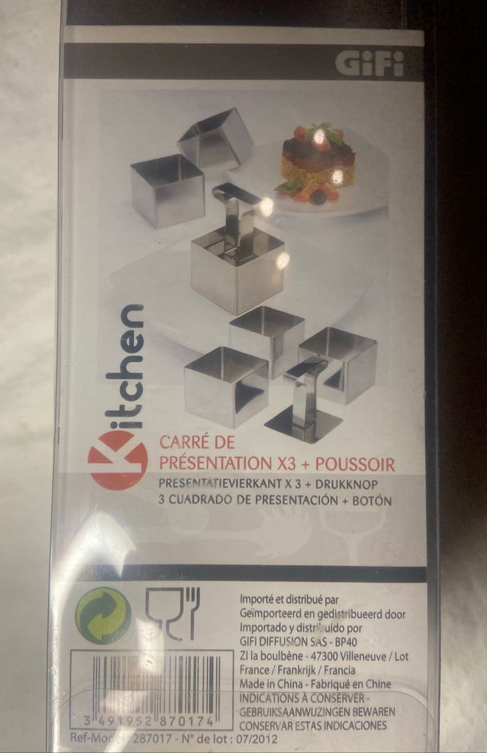 Lot de 3 emportes-piéces »Gifi »carrés - photo numéro 2