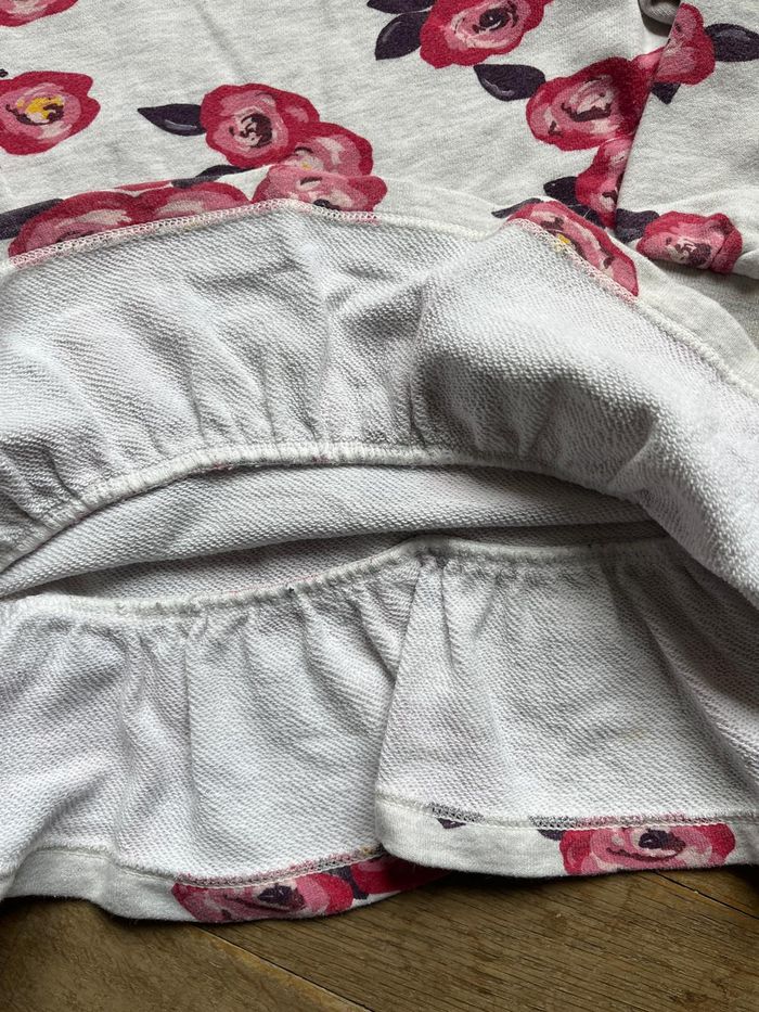 Robe grise à fleurs Petit Bateau 4 ans - photo numéro 3