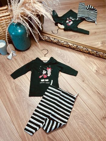 Taille naissance tenue 2 pièces Noël garçon Disney vert * Mickey * 💙