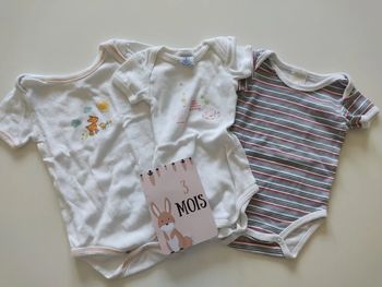 Lot de 3 bodys taille 3 mois
