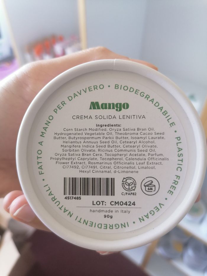 Crème Corps Solide Artisanal à la Mangue (90 g - équivaut à 500 ml de crème liquide) - Vallescura - photo numéro 2