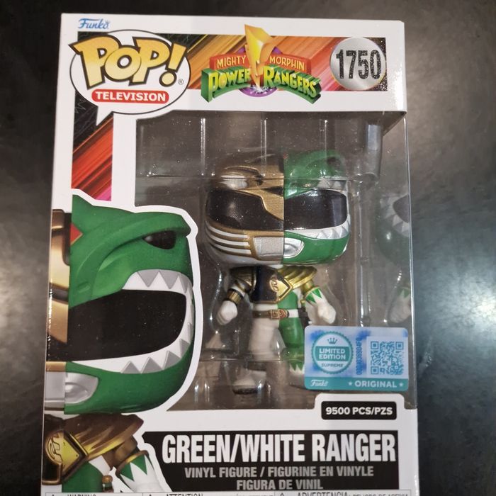 Figurine Funko Pop! Ed Limitee Supreme - Power Rangers - Ranger Blanc/green