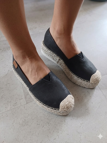 espadrilles hautes grises anthracites ou noires brillantes 36 Neuve