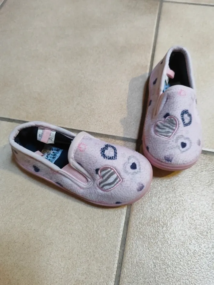 Chausson rose coeur