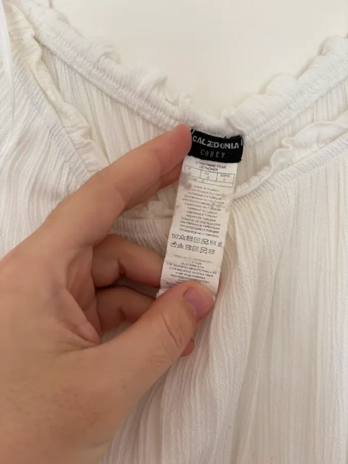 Combishort de plage blanc Calzedonia taille S - photo numéro 3