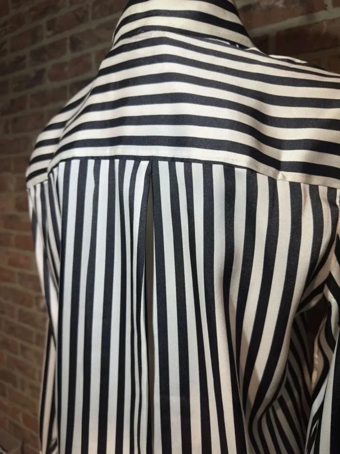 Chemise lignée noire et blanche H&M Taille XS / 34 - photo numéro 16
