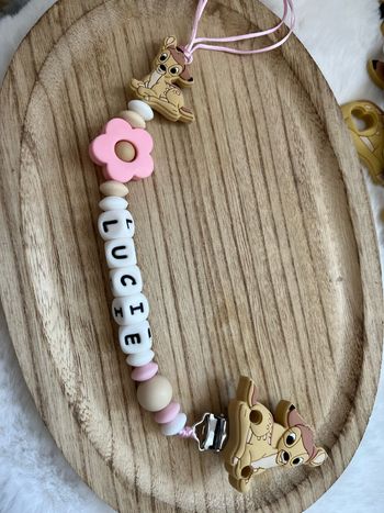 Attache tétine personnalisé bambie