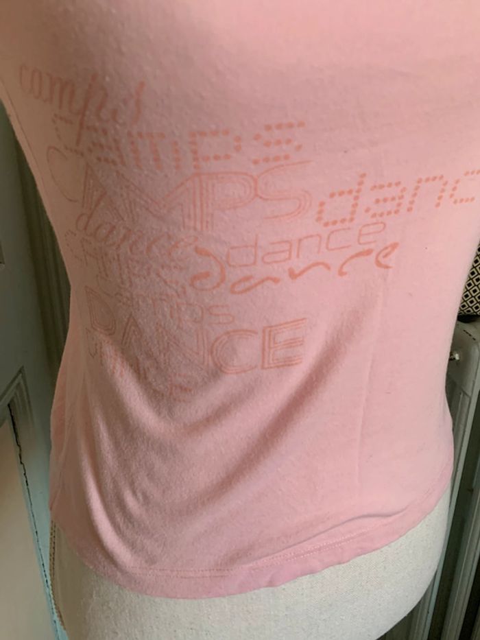 Tee shirt rose clair femme manches courtes - photo numéro 2