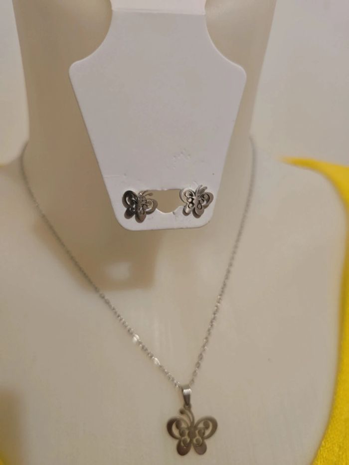 Ensemble bijoux neuf acier inoxydable - photo numéro 3