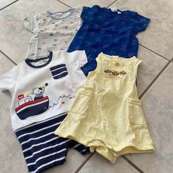 Combi short bébé garçon 1 mois