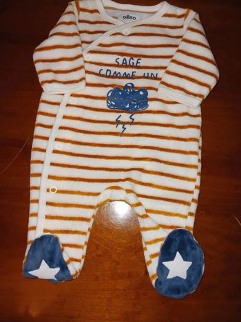 Pyjama velours 1 mois gémo