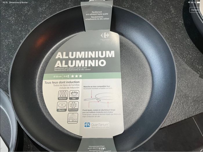 Lot 2 poêles, alu, neuves , tous feux , code remise 30 % - photo numéro 2