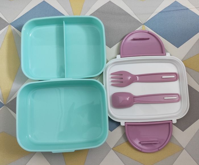 Boîte repas compartimentée avec couverts chat - photo numéro 3