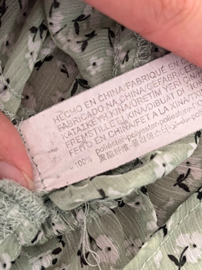 Blouse verte/menthe fleurie Stradivarius - photo numéro 7