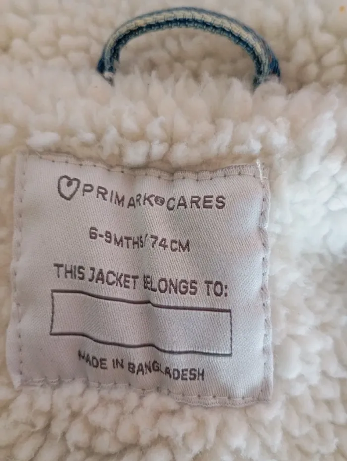 Blouson en jean polaire Primark bébé (6-9 mois) - photo numéro 4