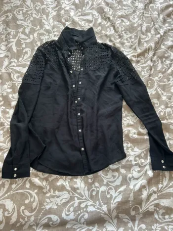 Chemise noir ajouré on you taille S