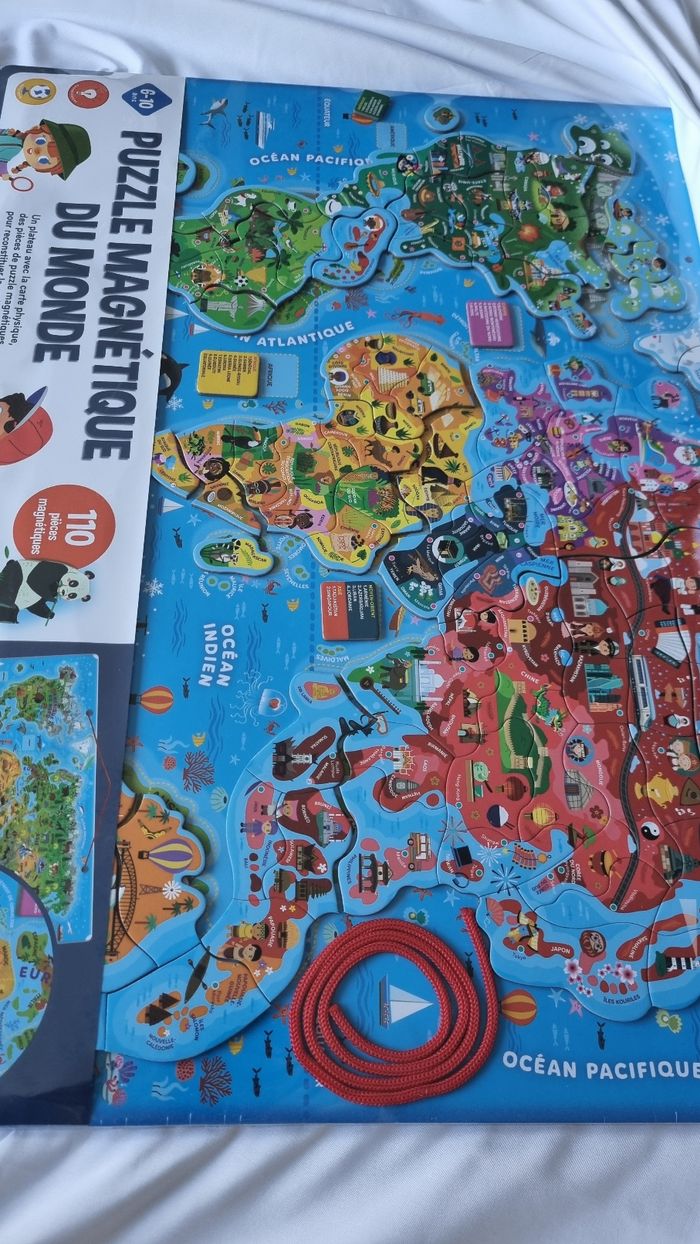 Puzzle magnétique du monde neuf - photo numéro 3