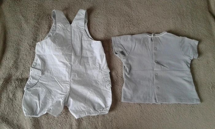 Combishort + t-shirt sucre d'orge 9 mois - photo numéro 4