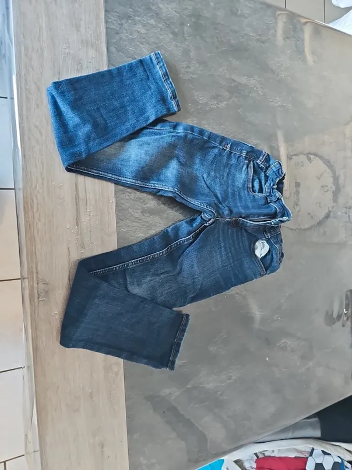 Jean skinny bleu foncé kiabi 8 ans
