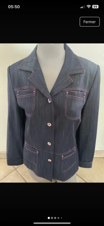 💎Petite pépite, magnifique blazer en 38 de la prestigieuse marque Un jour Ailleurs excellent état