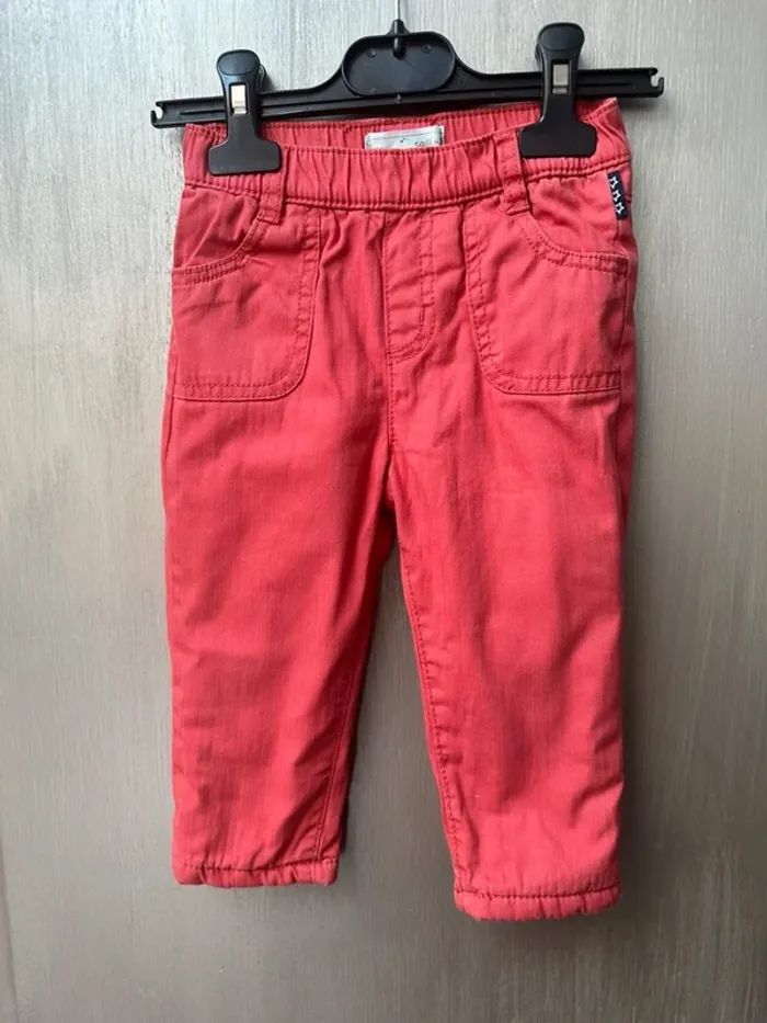 Pantalon doublé mes petits cailloux orange 18 mois - photo numéro 2