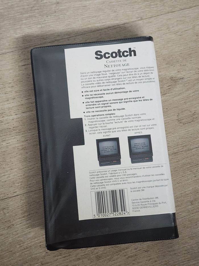 Cassette de nettoyage VHS 3M Scotch – HC – compatible VHS / S-VHS (PAL/SECAM) - photo numéro 2