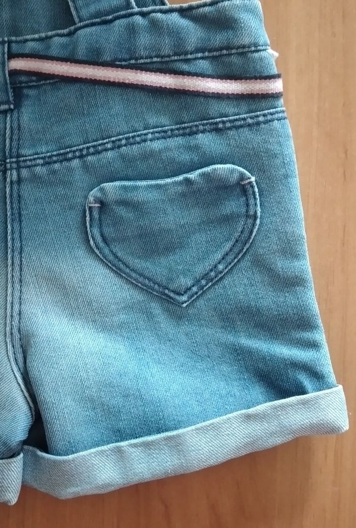 Salopette short en jeans 3 ans fille Tex baby - photo numéro 7