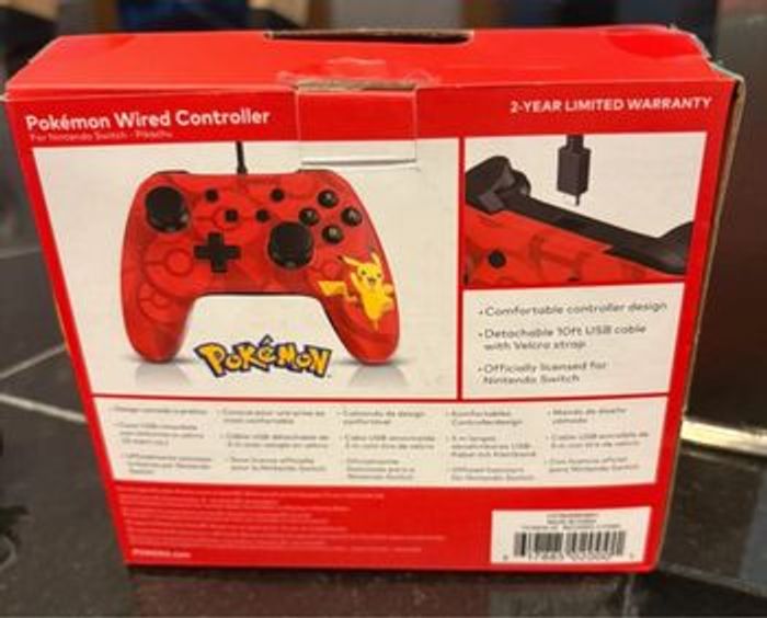 Commande  Switch Pokémon rouge avec fil - photo numéro 6