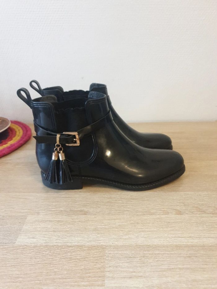 Bottines en Caoutchouc noires - photo numéro 2