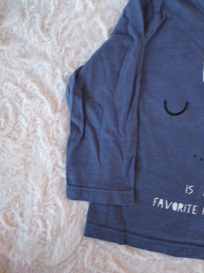 Tee shirt chemise manches longues Garçon 6 mois "No is my favorite answer" Kiabi - photo numéro 3