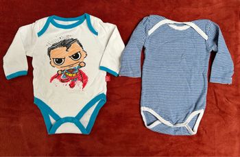 Lot de 2 bodys, 3-6 mois