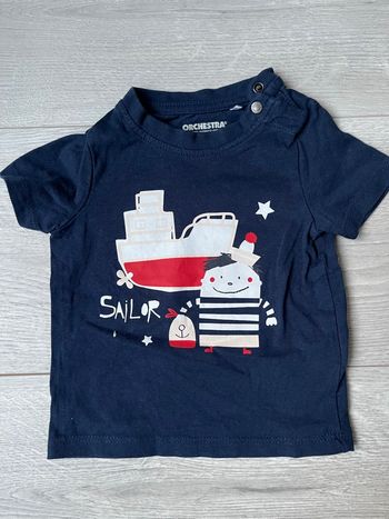 Tee shirt bleu marine 3 mois