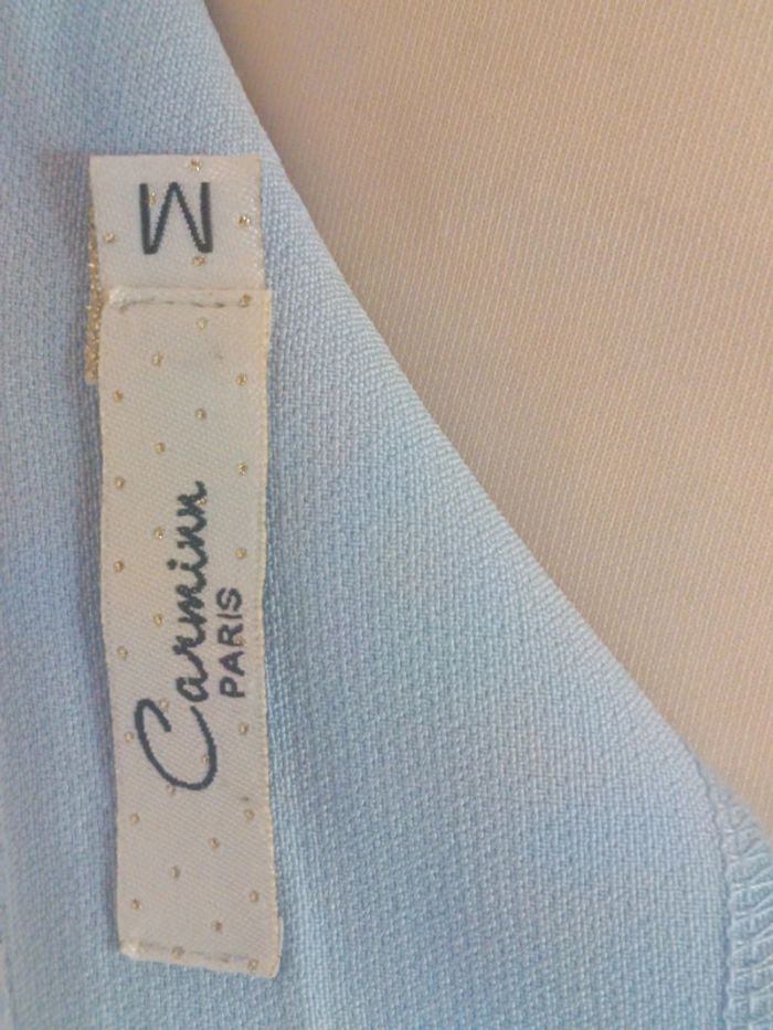 💎 short femme bleu clair et doré été t M 38 neuf extensible carminn Paris - photo numéro 6