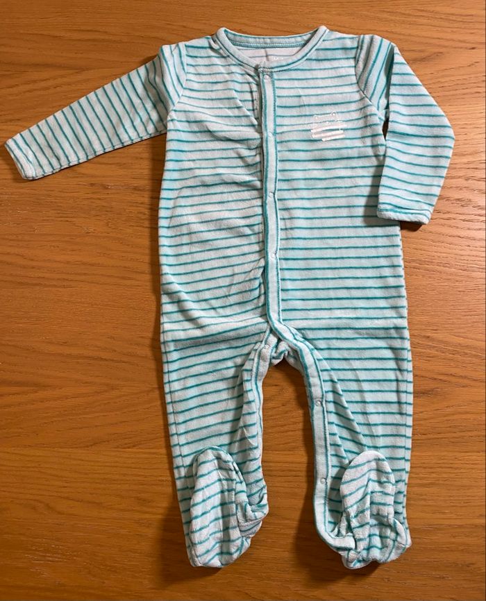 Kimadi Pyjama Grenouillère vert/turquoise Taille 18 mois - photo numéro 5
