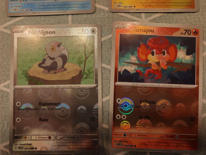 Lot cartes Pokémon reverses pokeball foudre noire et flamme blanche - photo numéro 3