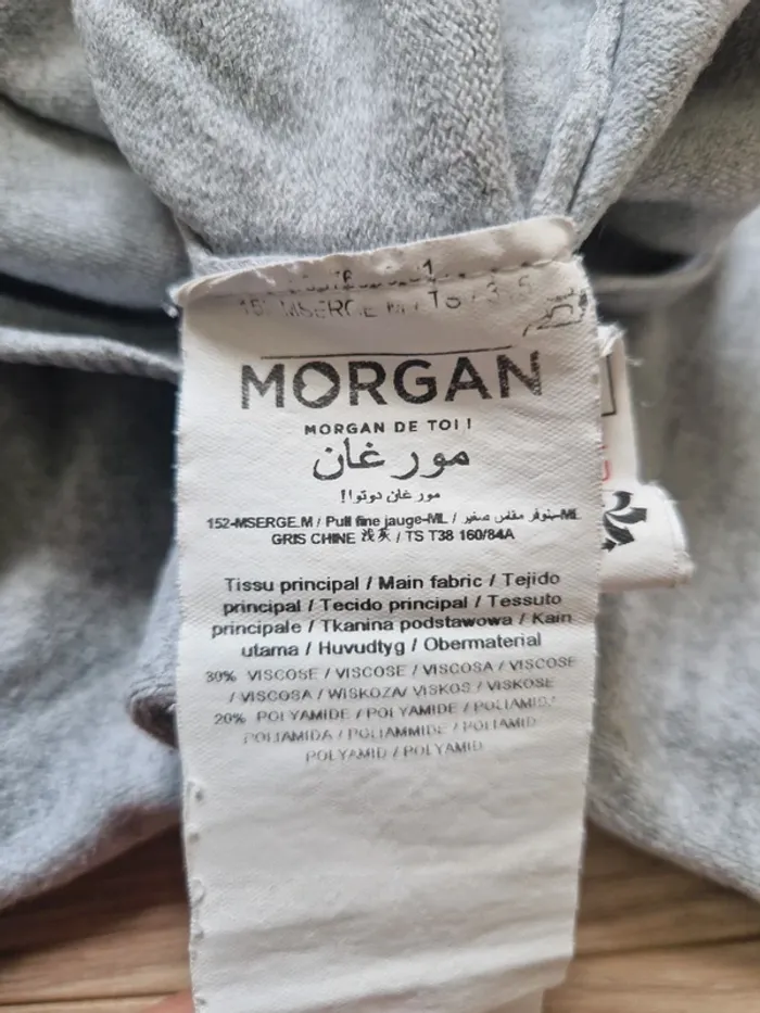 Pull Morgan gris taille S - photo numéro 5