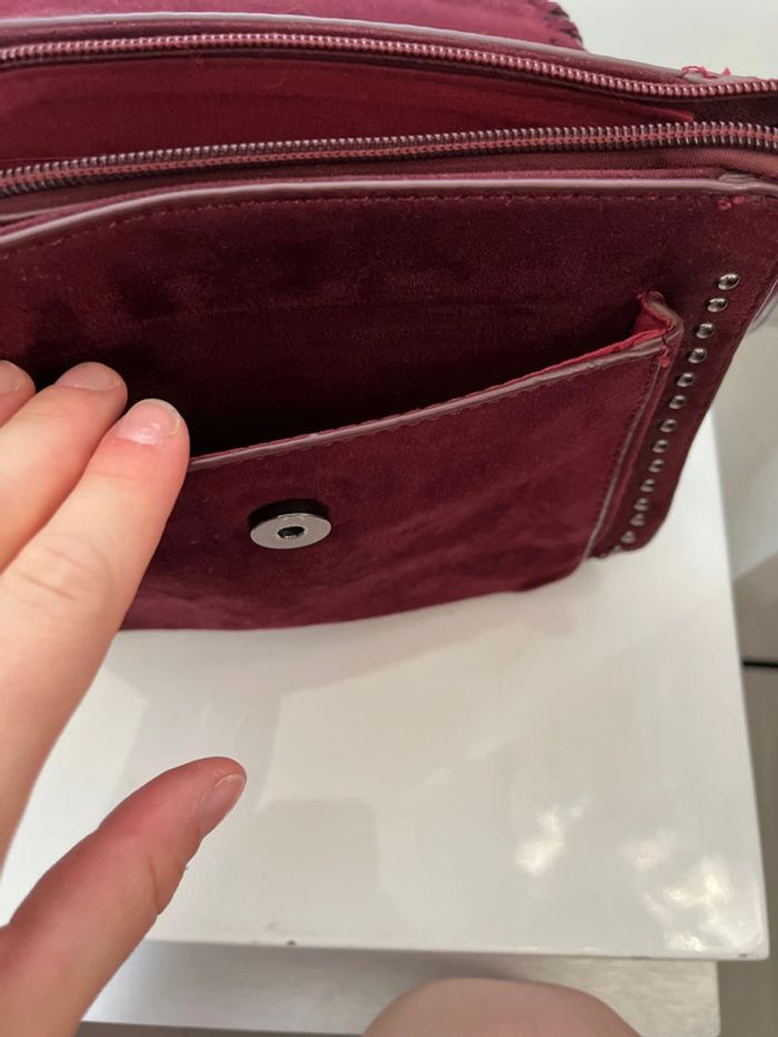 Sac bordeaux bandoulière - photo numéro 6