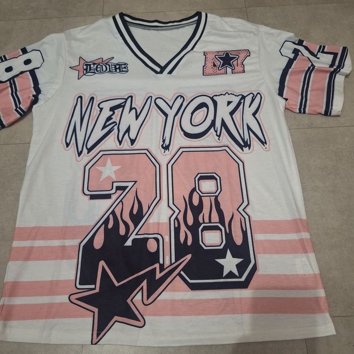 Maillot New York 28 🇨🇵 Y2K Rétro Graphic 90s-2000s - Taille 🇨🇵 Streetwear Unisexe Oversize - photo numéro 6