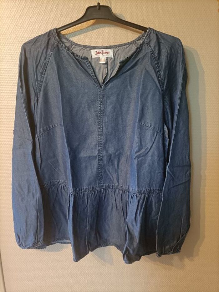 Blouse manches longues jean