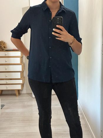 Chemise femme bleue marine Primark T40 peu portée