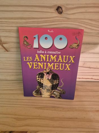 Livre animaux venimeux