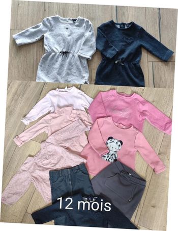 Lot 9 pièces fille 12 mois