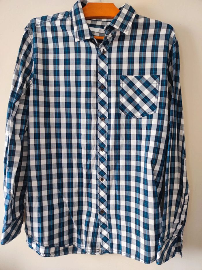 Chemise manches longues à carreaux