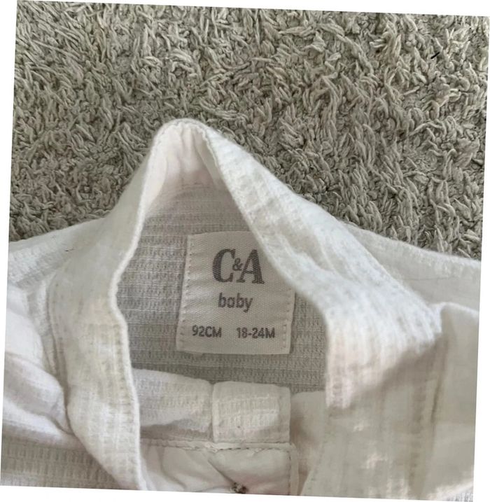 Ensemble 3 pièces pull pantalon chemise taille 18-24 mois C&A - photo numéro 7