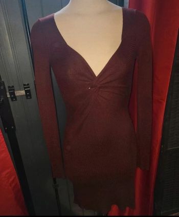 Robe côtelé bordeaux 36