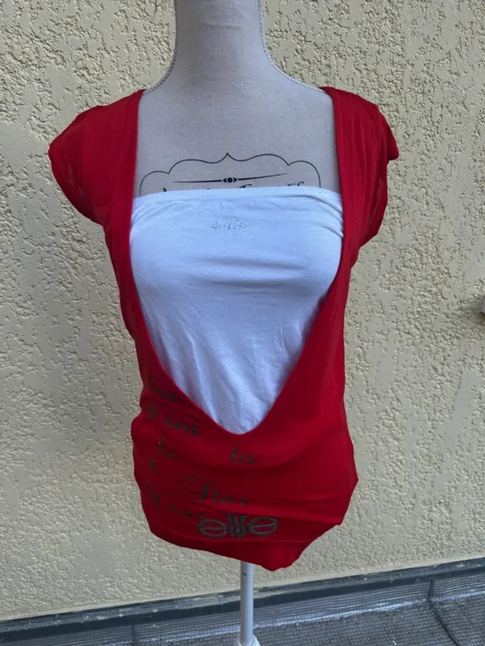 🌺Ensemble Élite rouge et blanc Taille M🌸 - photo numéro 2